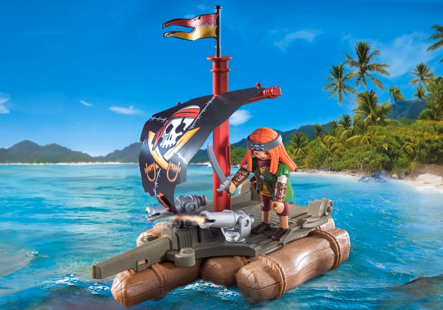 Piratflotte med skatt