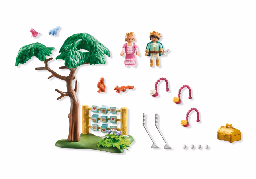 Trädgård med kungliga spel